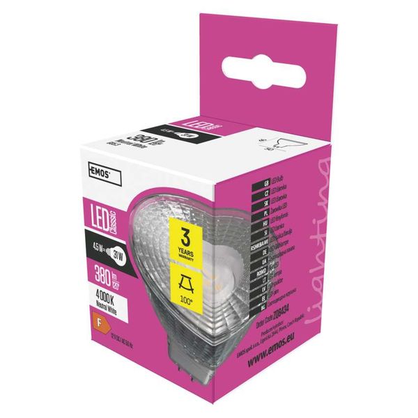 LED Bulb Classic MR16 / GU5.3 / 4.5 W (31 W) / 380 lm / neutral white image 1