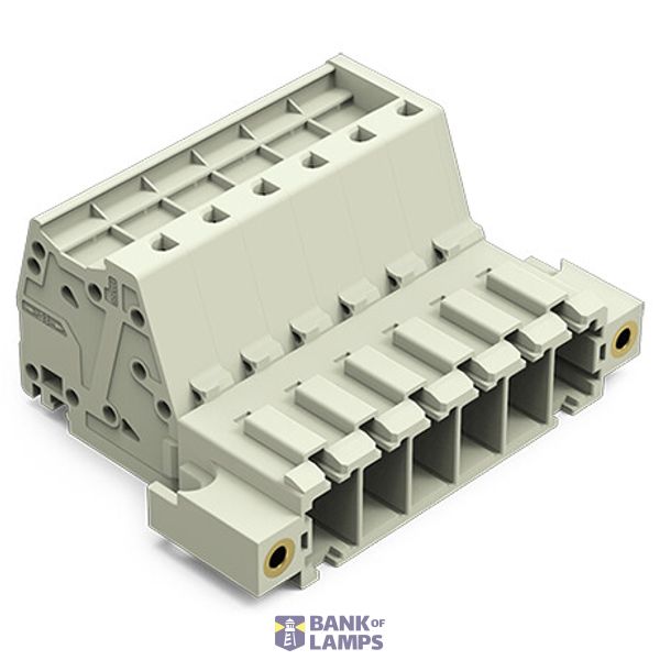 1-conductor male connector Push-in CAGE CLAMP® 10 mm² light gray image 1