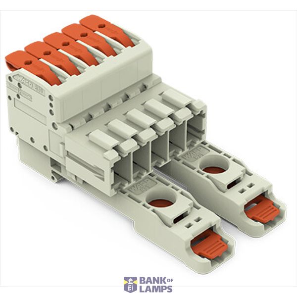831-1205/306-000 1-conductor male connector; lever; Push-in CAGE CLAMP® image 1