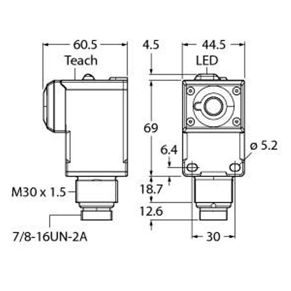 Ultrasonic Sensor diffuse mode sensor   Q45ULIU64ACRQ image 1