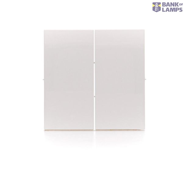 Double button for switches and push buttons, white image 1