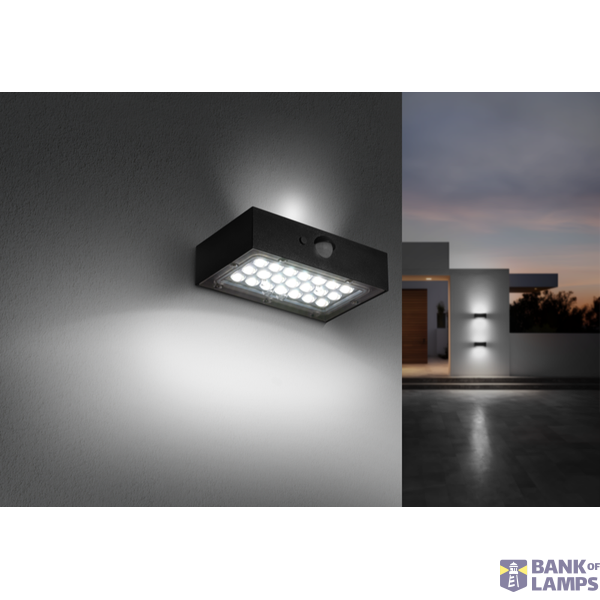 APPLIQUE LED SOLAR DOMINO MINI NERO image 1
