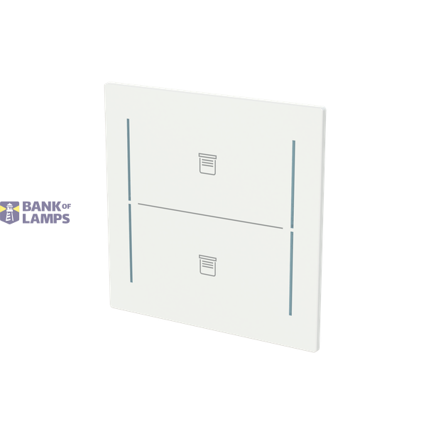 LFJT/A.2.70.1-44G Cover plate with legend with Symbol "venetian blind" studio white - Trevion® image 2