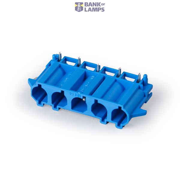 PCB coupler 5p plug, horiz., narrow, blue image 2