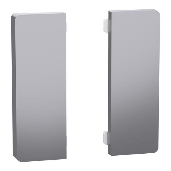 Push button, KNX, Merten System Design, 2gang, rockers, stainless steel image 1