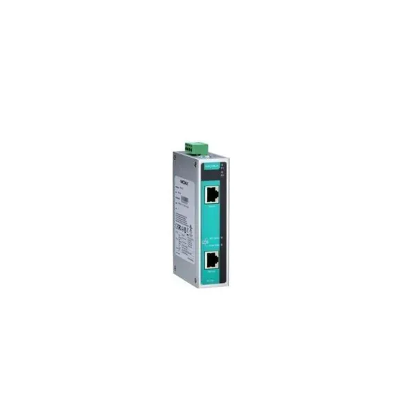 MOXA – INJ-24A-T – Moxa Gigabit PoE+ Injector, 36-60 W, 24/48 VDC, IP30, for industrial use image 1