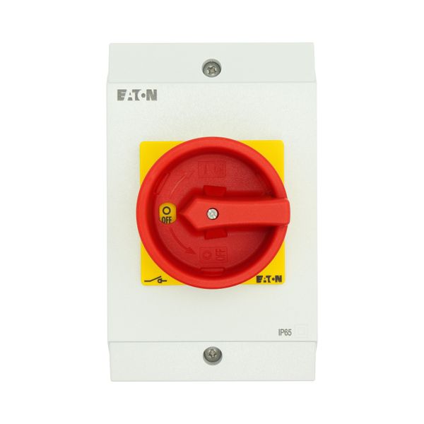 T3-3-15680/I2/SVB Main switch, T3, 32 A, surface mounting, 3 contact unit(s), 3 pole + N, 1 N/O, 1 N/C, Emergency switching off function, With red rotary handle and yel image 20