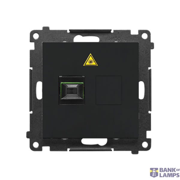 Single fiber optic socket, black matt image 1