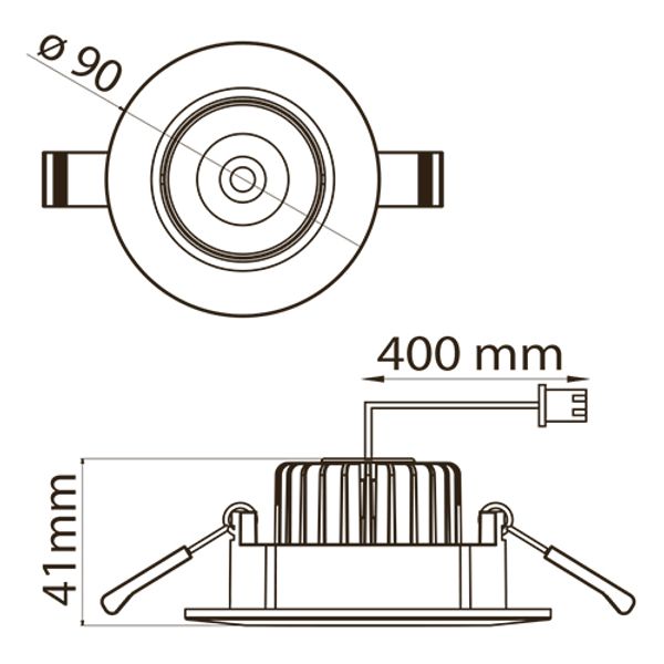 Downlight ALS90NR 4W/840 LED WH image 2