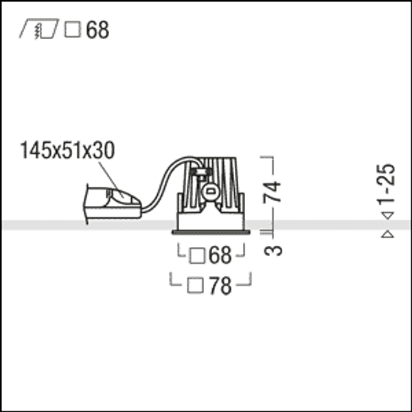 PANOS INF Q68 10W 930 LDO FL-SM WH - LED ceiling-recessed luminaire image 3