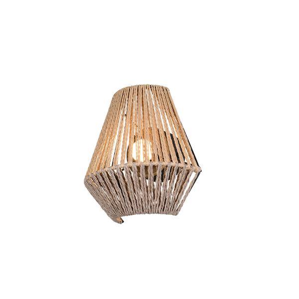 Lira LED wall lamp light brown rechargeable image 1