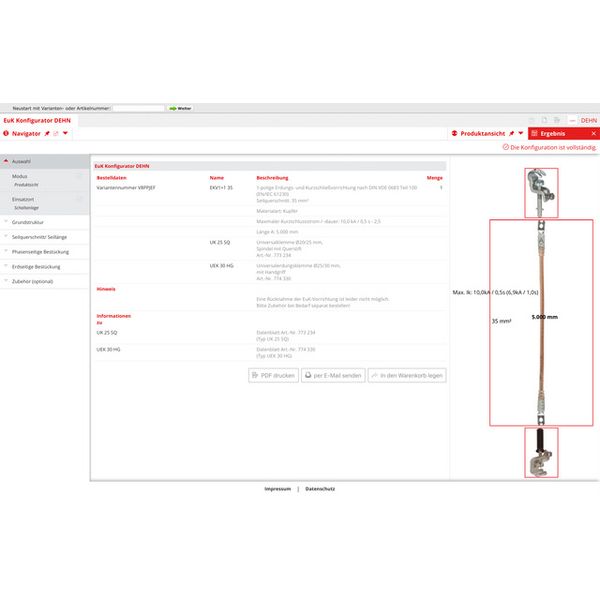 Single-pole earthing and short-circuit. cable 70mm² with crimped cable image 1