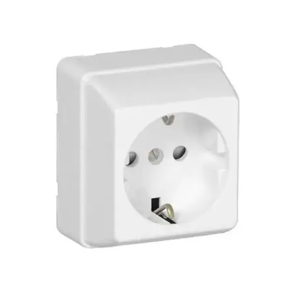 SAFETY EARTH SOCKET (SCHUKO TYPE) WHITE image 1