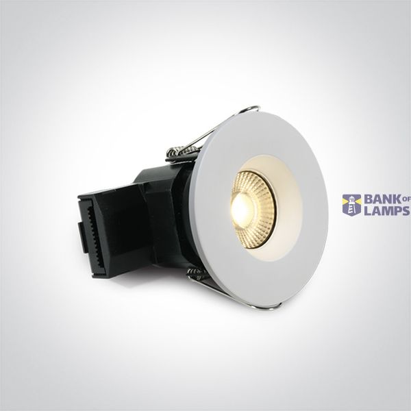 WHITE FIRE RATED 7W CCTV IP65 230V DIMMABLE image 2