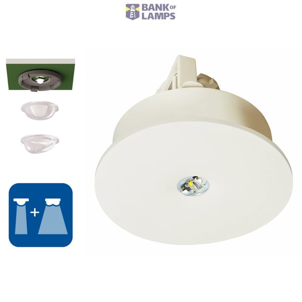 Emergency light IL with autotest. 1x3W ERT-LED 3h 230V AC. image 1