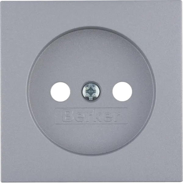 Central part for socket without grounding pin, Berker S.1/B.x, alu mat., lacquered. image 1