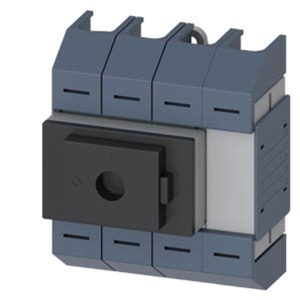 Switch disconnector 80A, size 02, 3-pole Front operating mechanism center Basic unit without handle Box image 1