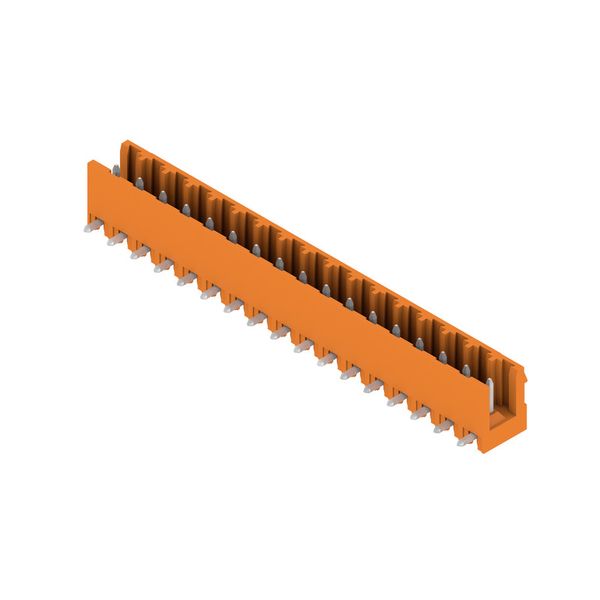 PCB plug-in connector, male header, open side, THT solder connection, 5.08 mm, Number of poles: 17, 90°, Solder pin length (l): 3.2 mm, tinned, orange, Box image 2