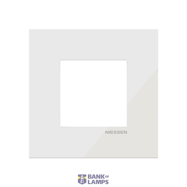 Frame 1-gang / 2-modules - Niessen logo - S - Tacteo White image 1
