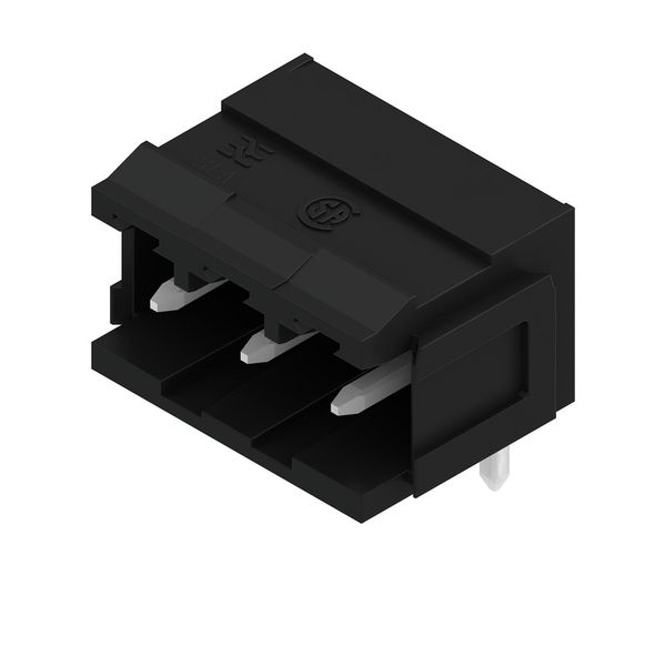 PCB plug-in connector, male header, Dovetails for fixing blocks, THT solder connection, 5.08 mm, Number of poles: 3, 90°, Solder pin length (l): 4.5 mm, tinned, black, Box image 8