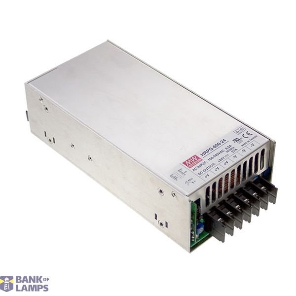HRP-600-24 Switching power supply, closed, 648W, PFC 24V, 27A, MEAN WELL image 1
