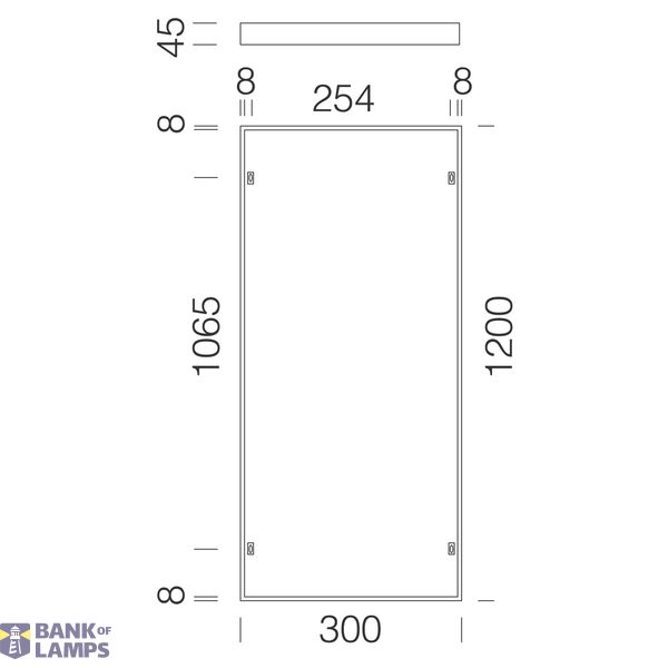 Frame 1200x300 h 45 mm image 1