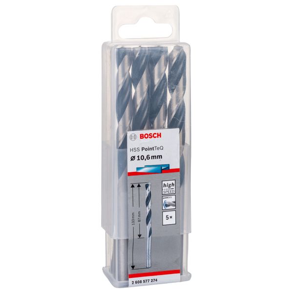 HSS Twist Drill Bit PointTeQ 10.6mm 5 pcs. image 1