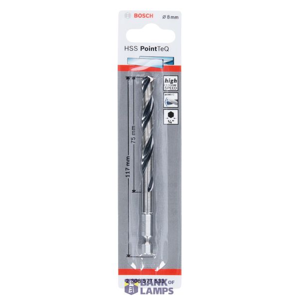 HSS PointTeQ Hex Drill Bit 8.0mm 1 pcs. image 2