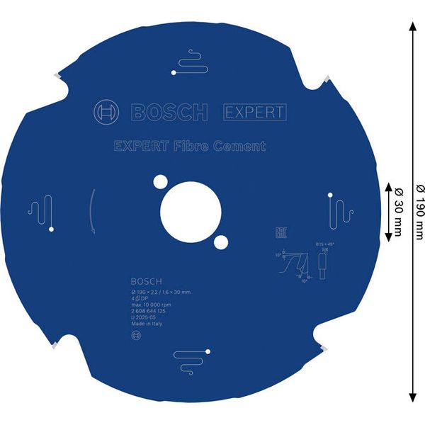 Circular saw blade Expert for Fiber Cement 190 x 30 x 2,2 mm, 4 image 2