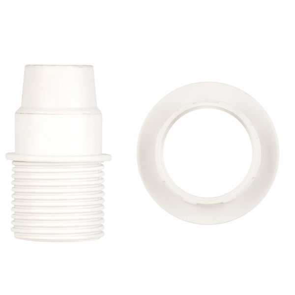 Lampholder E14 TP Half Thread + Ring White image 1