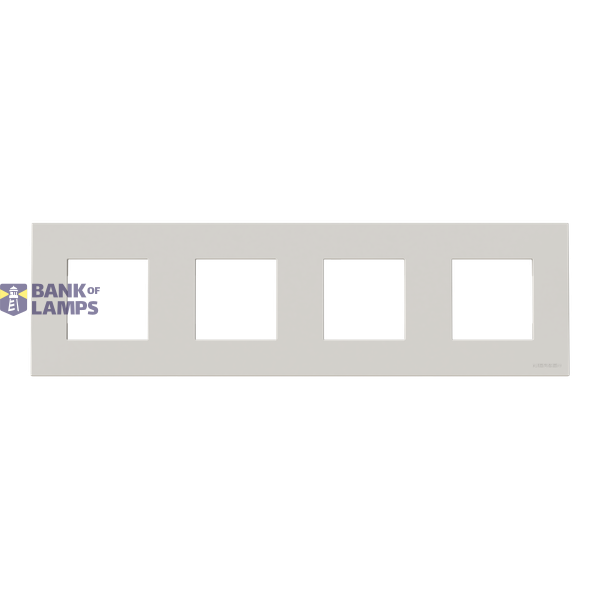 Frame 4-gang / 2+2+2+2-modules - Niessen logo - Basic - Dune image 1