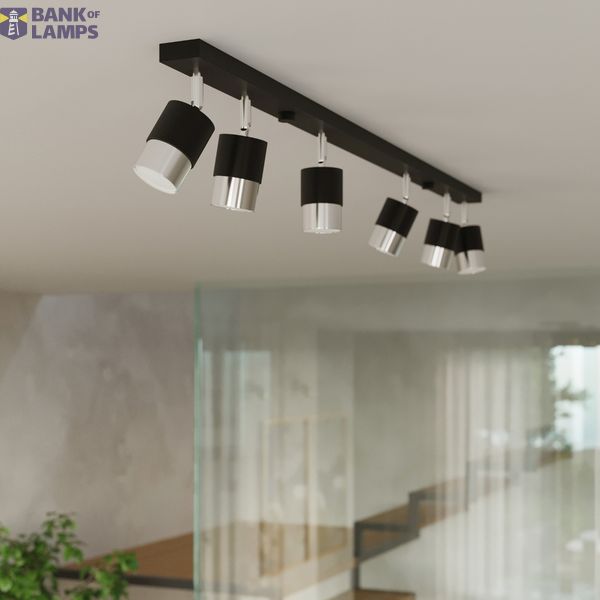CEILING LAMP NERO 3 BLACK/CHROME GU10 3X40W IP20 image 8