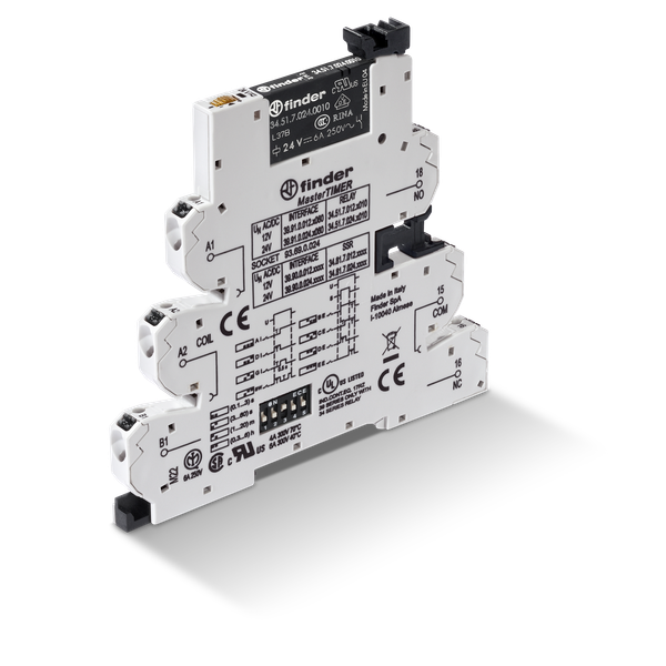 Rel. interface EMR MasterTIMER Push-IN.6,2mm.1CO 6A/12VUC, AgNi (39.91.0.012.0060) image 2