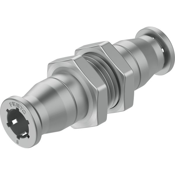 CRQSS-8 Push-in bulkhead connector image 1