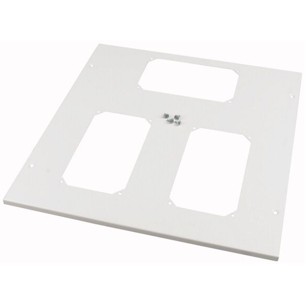XSPTF1006-XF Top plate, F3A-flanges XF, for, WxD=1000x600mm, IP55, grey image 1