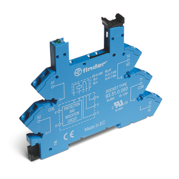 Blue terminal connection foot 220–240VUC for 35mm rail, 34.51/81 (93.51.3.240) image 1
