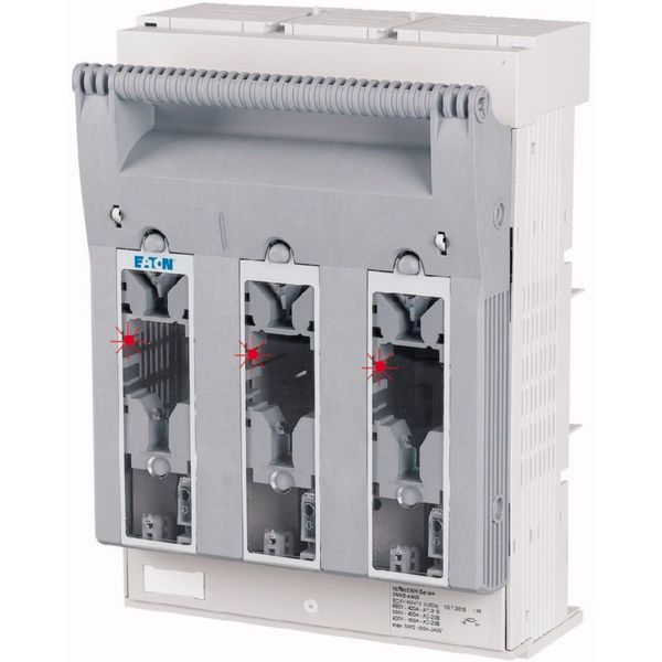NH fuse-switch 3p flange connection M10 max. 240 mm², mounting plate, light fuse monitoring, NH2 image 22