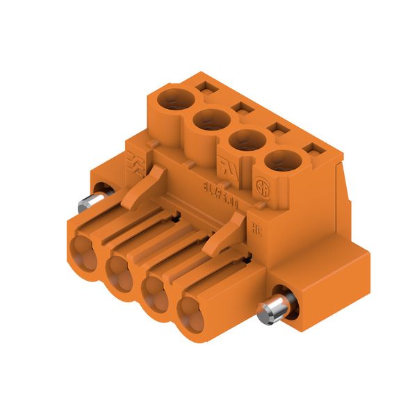 PCB plug-in connector, female plug, 5.00 mm, Number of poles: 4, 180°, Clamping yoke connection, Clamping range, max. : 4 mm², Box image 4