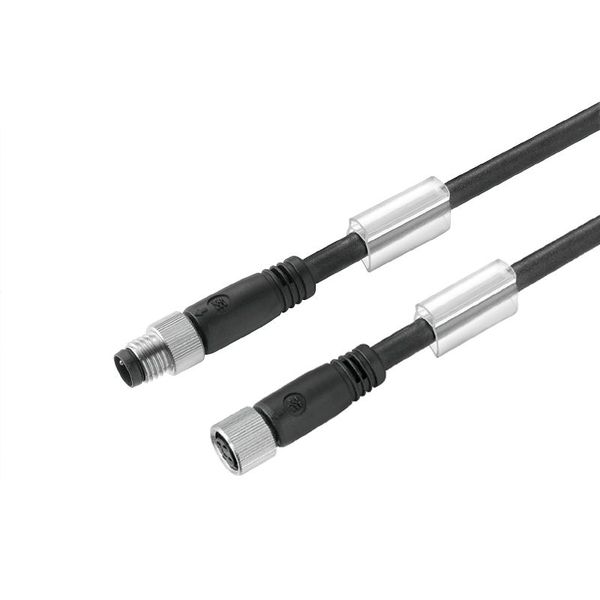 Sensor/actuator line, Connecting line, M8 / M8, Number of poles : 3, 1.3 m, pin, straight - socket, straight, Shielded: No, LED: No, Sheath material: PUR, Halogen: No image 1