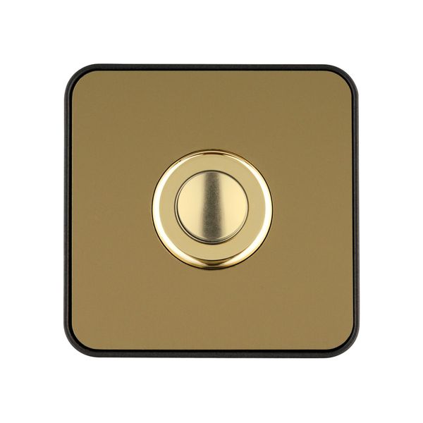 Ring button square Piccolo Piazza sw brass image 3