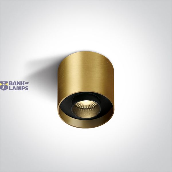 BRUSHED BRASS 8W WW IP20 230V DARK LIGHT image 1