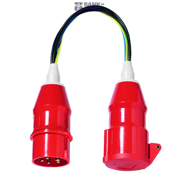 FTC00001235D 1235D  Adapter for leakage current, 16 A, 5 pole CEE image 1