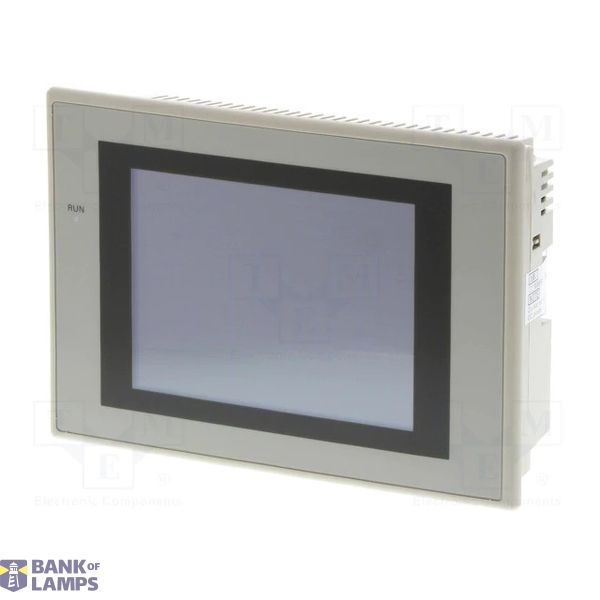 Touch screen HMI, 5.7 inch, TFT, 256 colors (32,768 colors for .BMP/.JPG), 320x240 pixels, 2 x RS-232C ports, Ethernet (10/100 Base-T), 24 VDC, 60MByte memory, 24 VDC, beige case NS050723M image 1