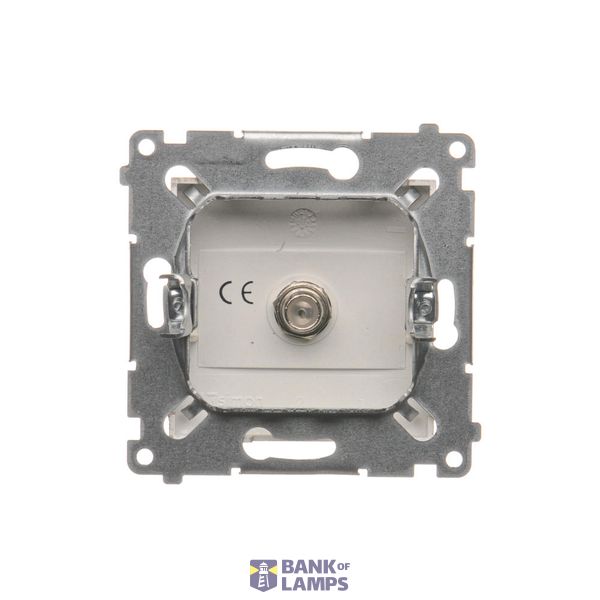 Double socket outlet without earthing, with shutters, (module), 16A, 250V, Screw, white image 1