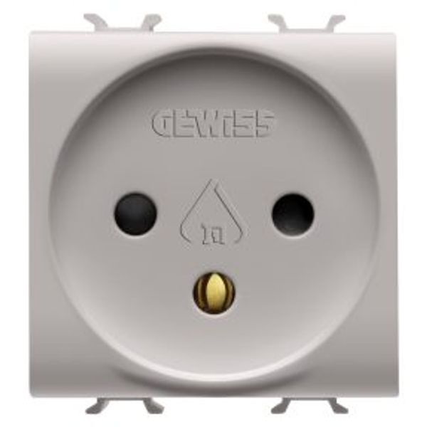 ISRAELI STANDARD SOCKET-OUTLET 250V ac - 2P+E 16A - 2 MODULES - NATURAL SATIN BEIGE - CHORUSMART image 1
