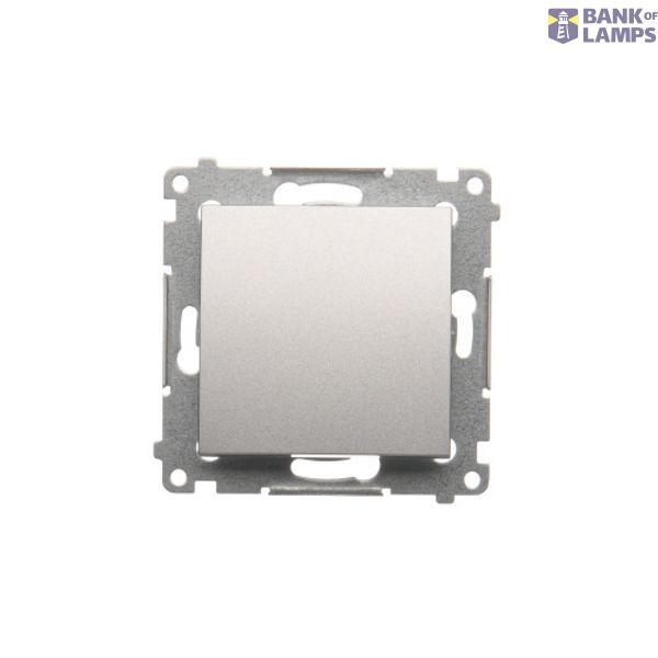 Intermediate switch without pictogram, (module), 16AX, Screw, Silver matt, metalic image 1