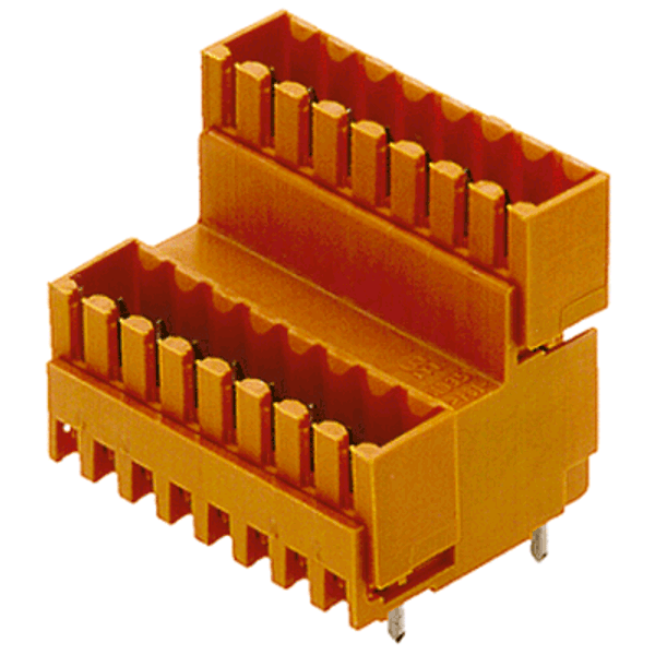 PCB plug-in connector, male header, closed side, THT solder connection, 3.50 mm, Number of poles: 16, 180°, Solder pin length (l): 4.5 mm, tinned, black, Box image 2