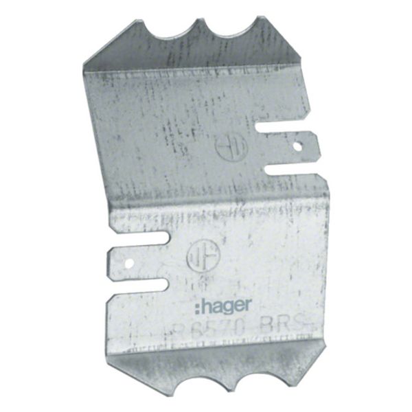 Earth connection to parapet duct base BRS H=70mm made of galvanized sheet steel image 1