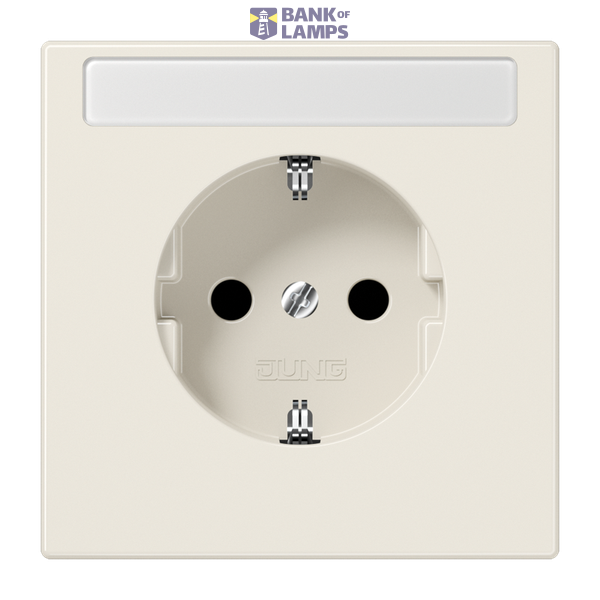 SCHUKO socket, 16 A 250 V ~, integrated increased contact protection, SAFETY+, Duroplast, LS series, white image 1