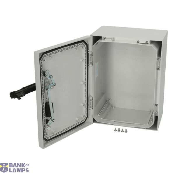 Polycarbonate enclosure, 400x300x210mm, fitted with Mounting plate image 2